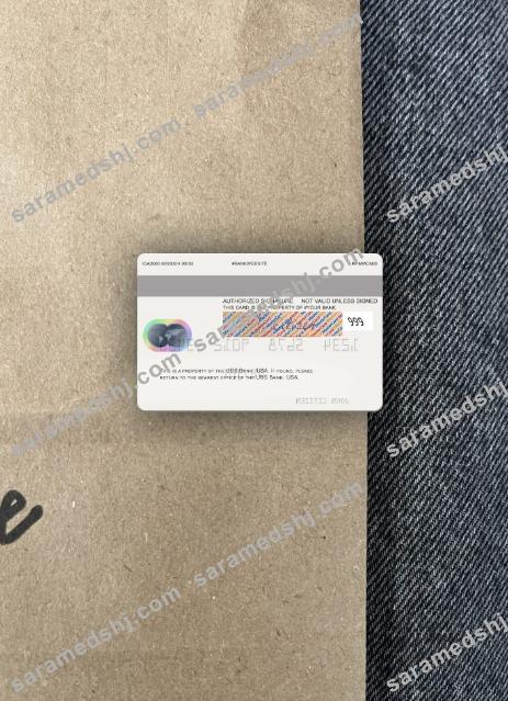 USA UBS Bank mastercard photolook back